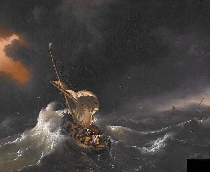 Ludolf Backhuysen Christ in the Storm on the Sea of Galilee oil painting image